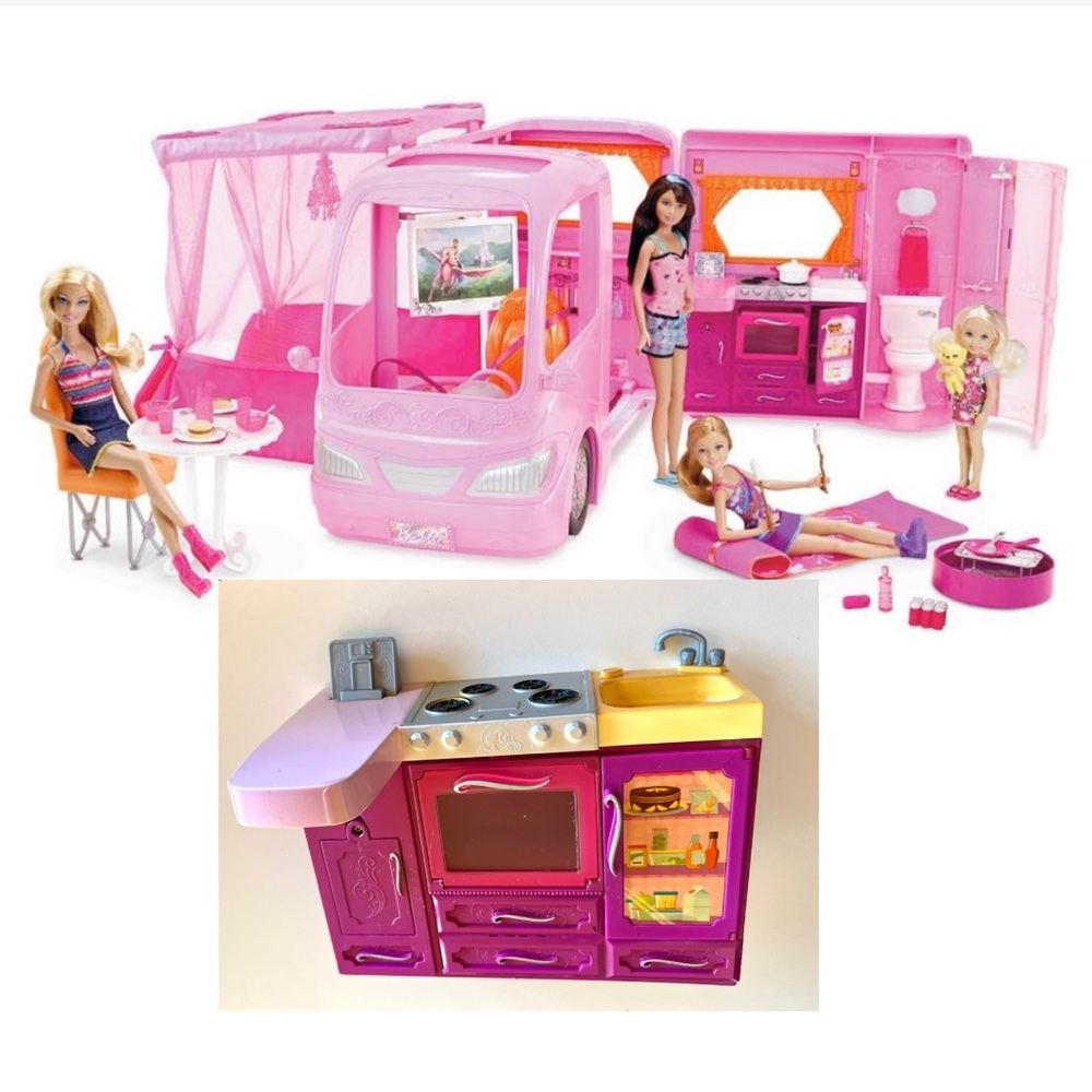 Mattel Barbie Doll RV camper Dream Glamour Motor 2008 2009 REPLACEMENT KITCHEN